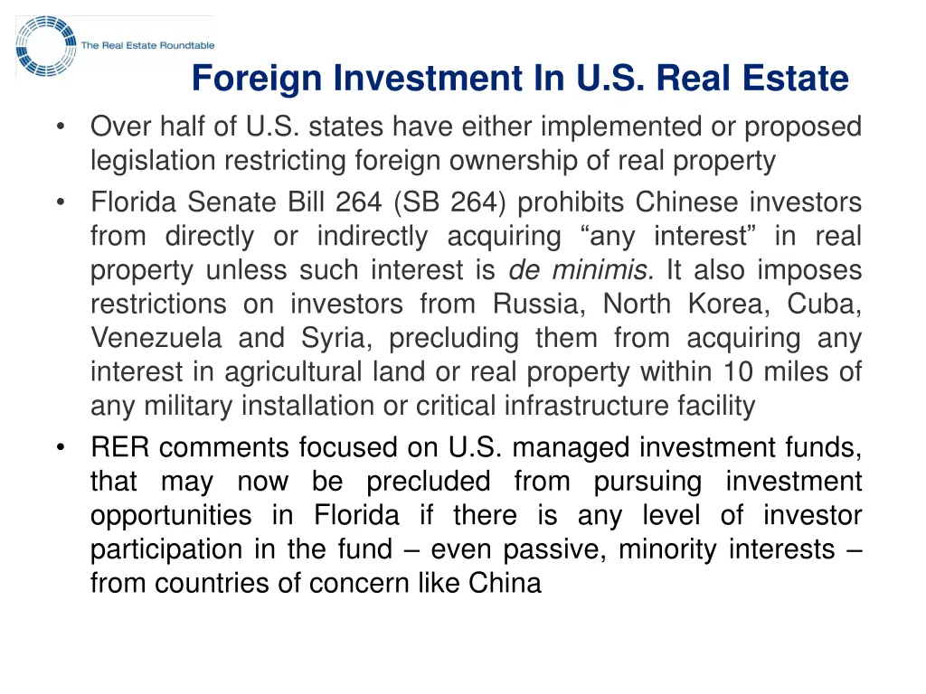 foreign investment in u s real estate