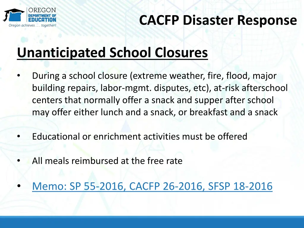 cacfp disaster response 1