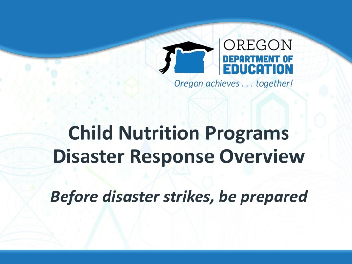 child nutrition programs disaster response