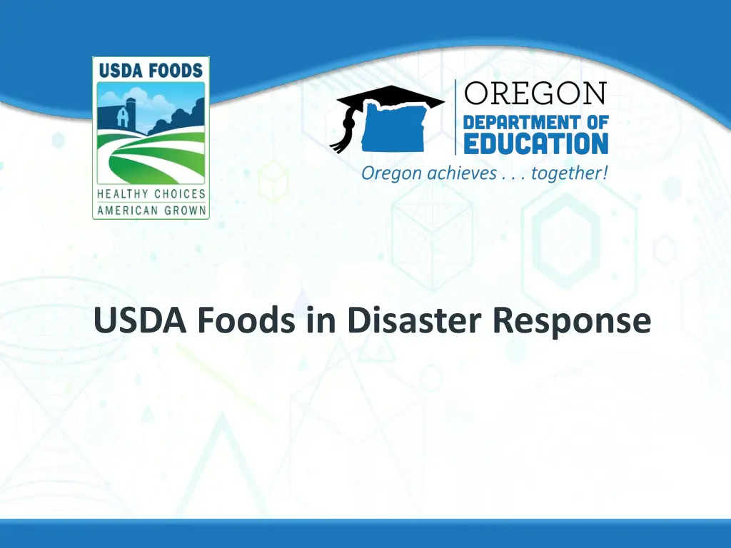 usda foods in disaster response