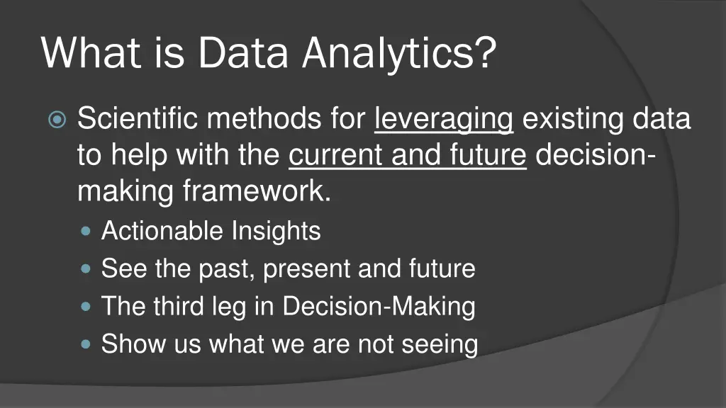 what is data analytics