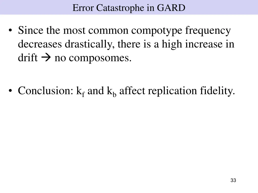 error catastrophe in gard 2