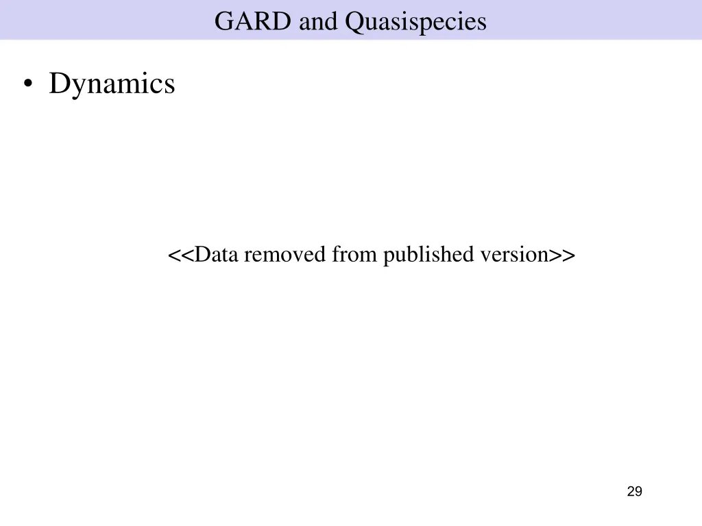 gard and quasispecies 12