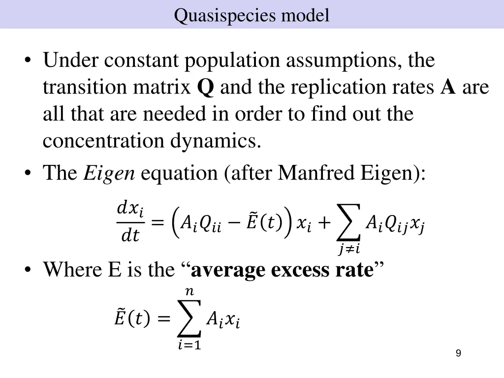 quasispecies model 4