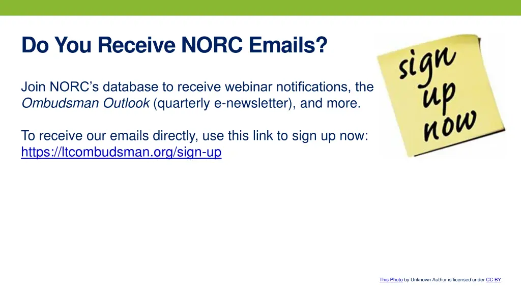 do you receive norc emails