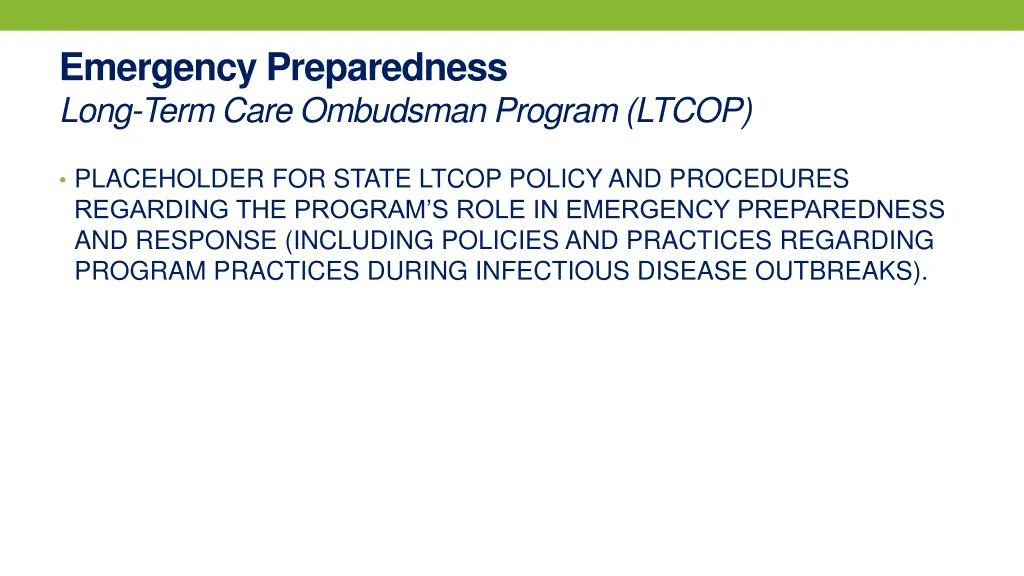 emergency preparedness long term care ombudsman 4