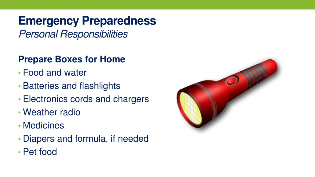 emergency preparedness personal responsibilities 2