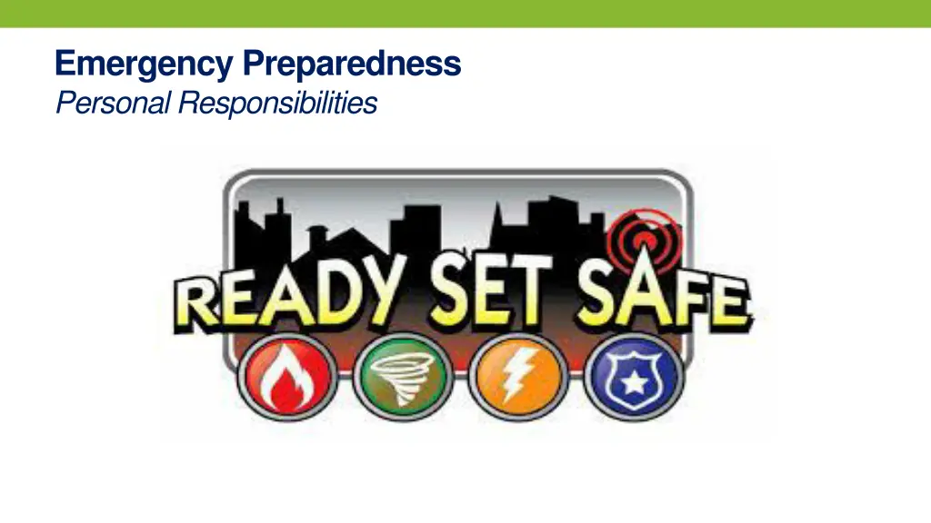 emergency preparedness personal responsibilities