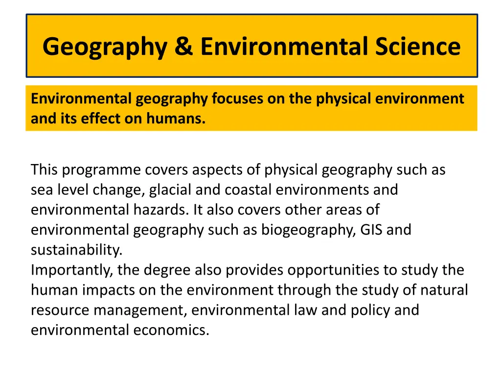 geography environmental science