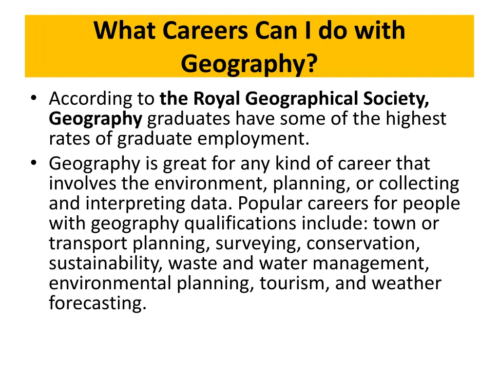 what careers can i do with geography according