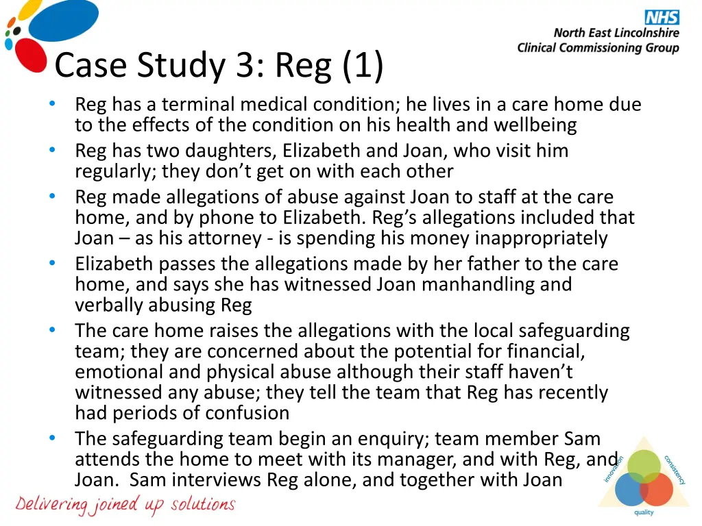 case study 3 reg 1 reg has a terminal medical