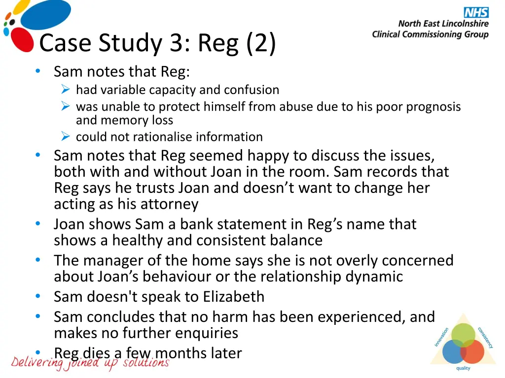 case study 3 reg 2 sam notes that