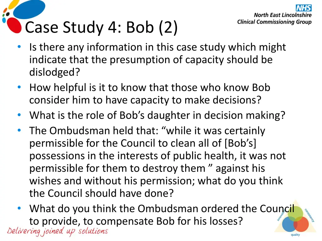 case study 4 bob 2 is there any information