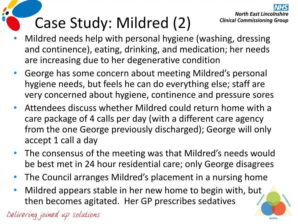 case study mildred 2 mildred needs help with