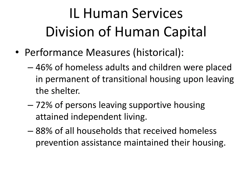 il human services division of human capital