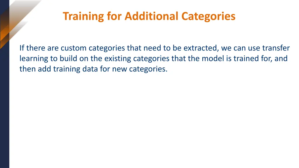 training for additional categories