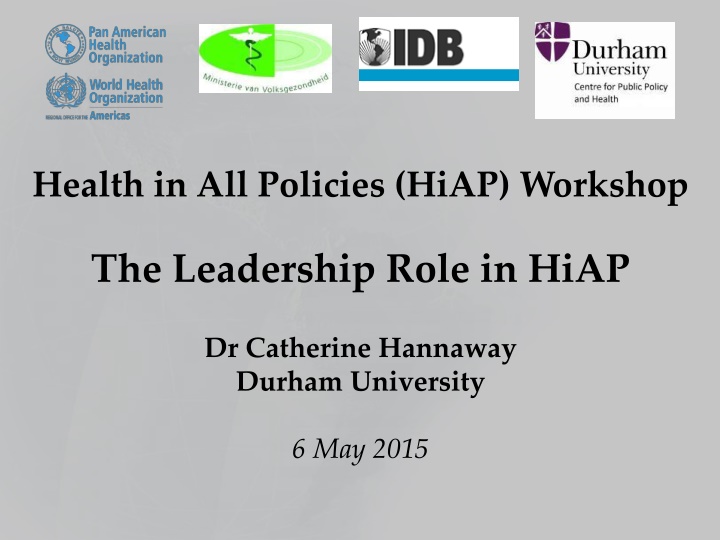 health in all policies hiap workshop