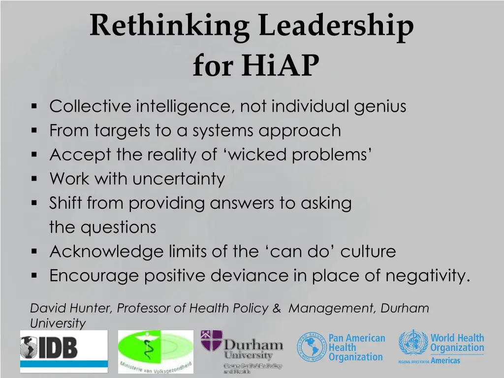 rethinking leadership for hiap