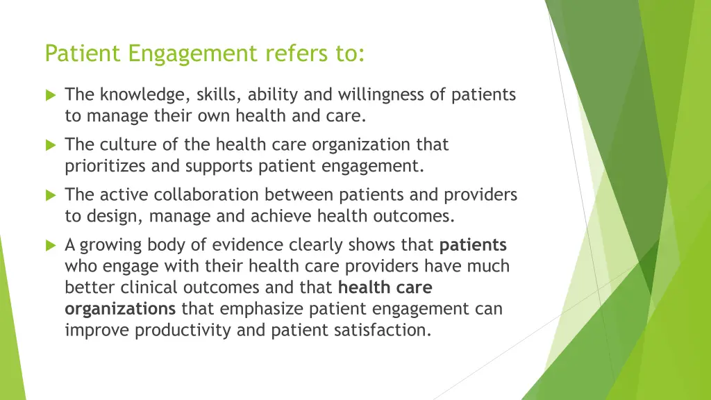 patient engagement refers to