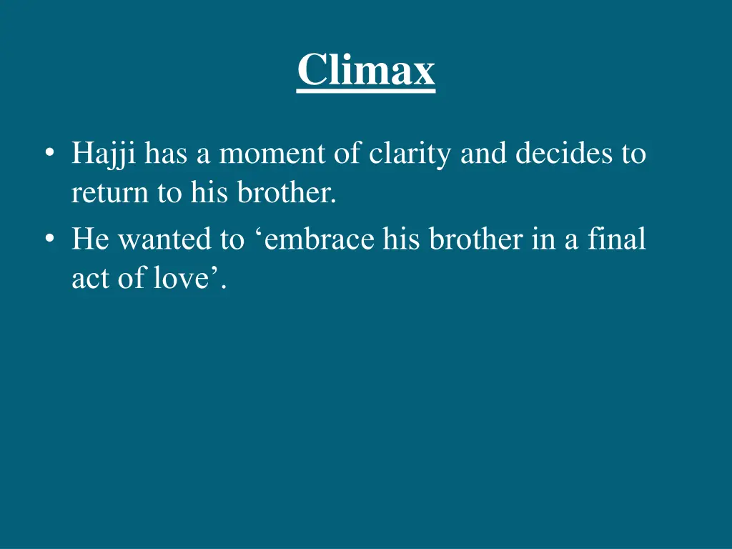 climax