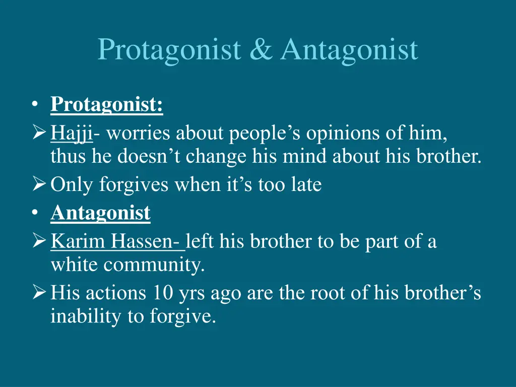 protagonist antagonist