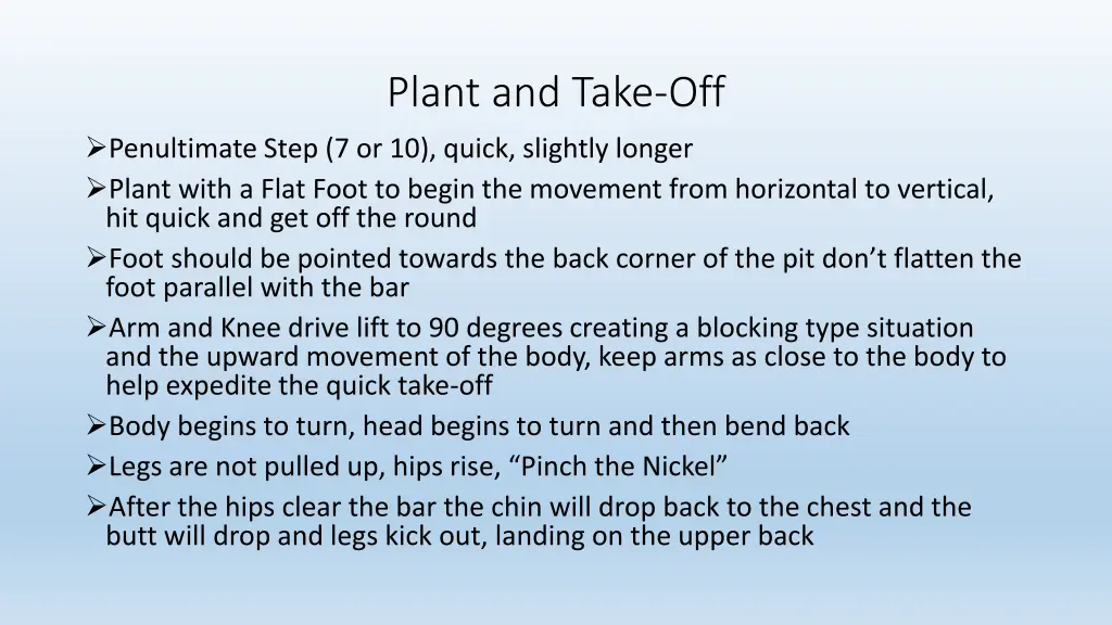 plant and take off