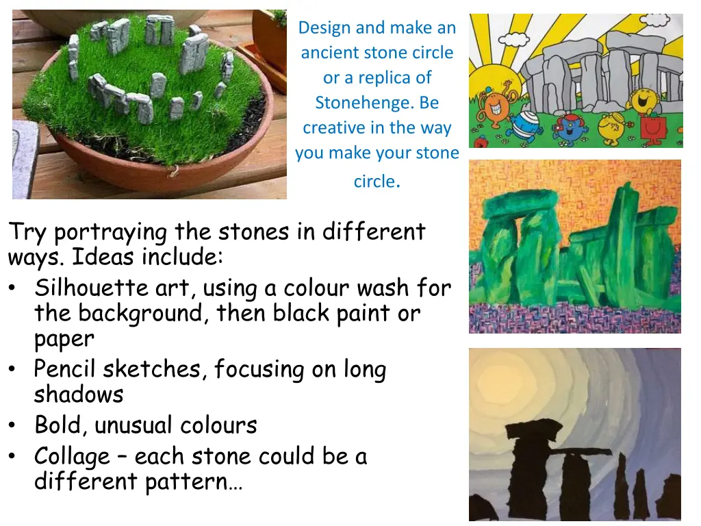 design and make an ancient stone circle