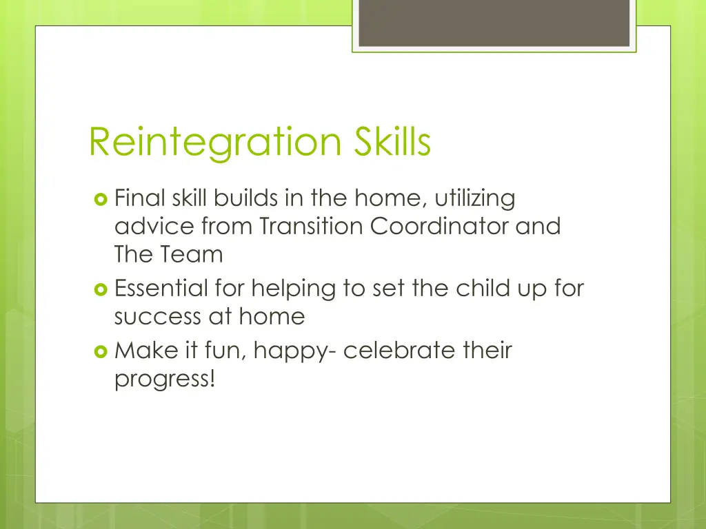 reintegration skills