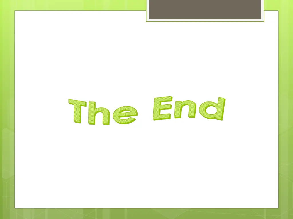 the end