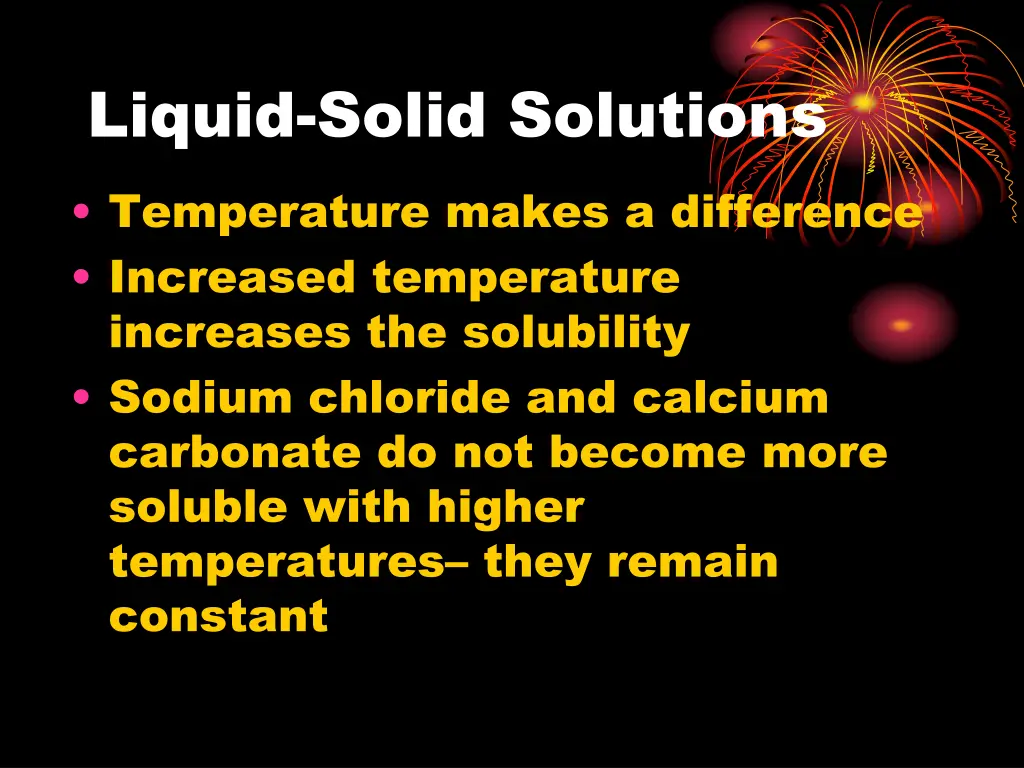 liquid solid solutions temperature makes