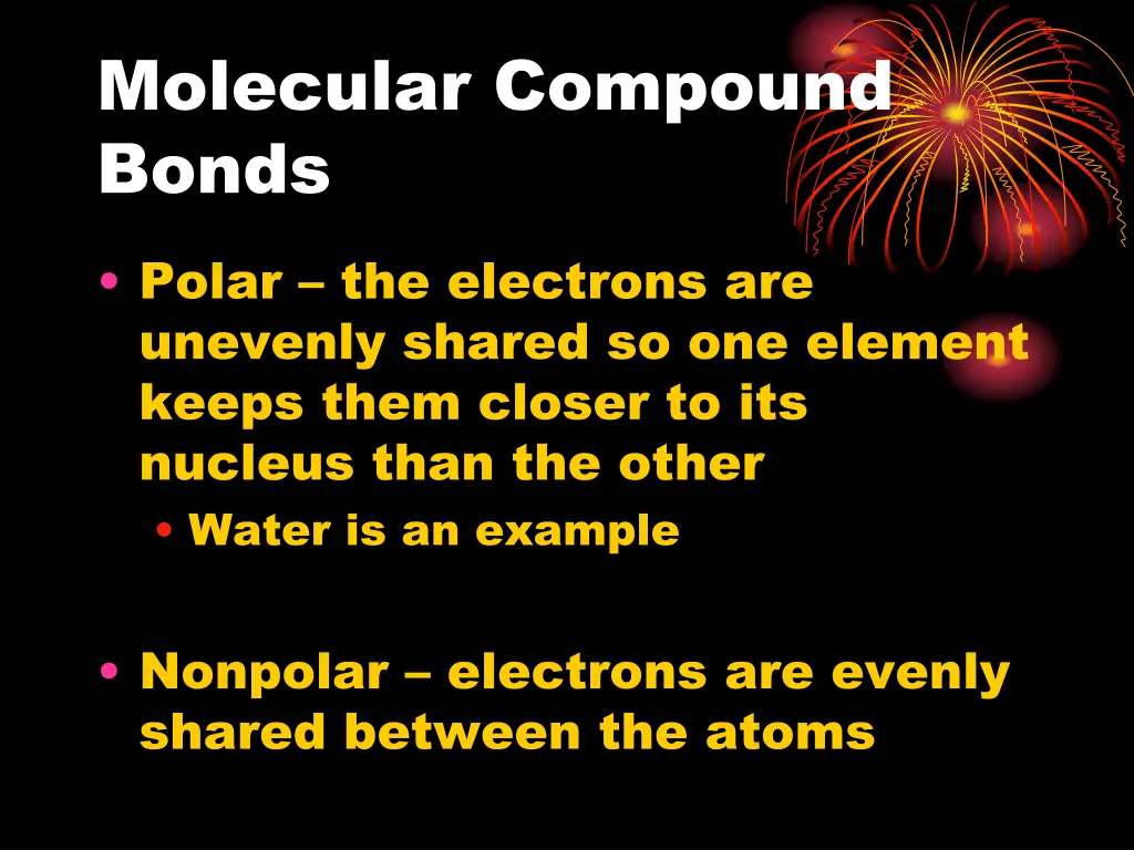 molecular compound bonds