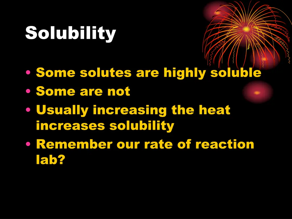 solubility 1