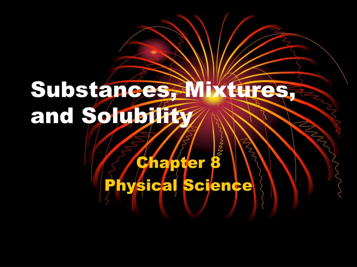 substances mixtures and solubility