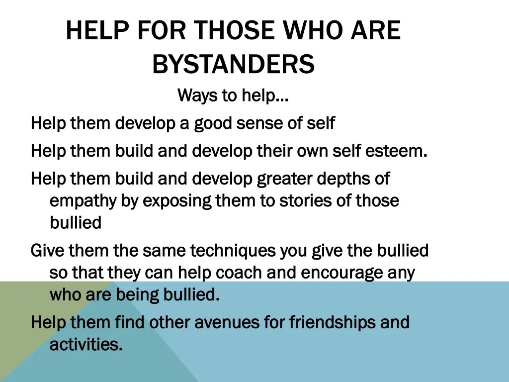 help for those who are bystanders ways to help