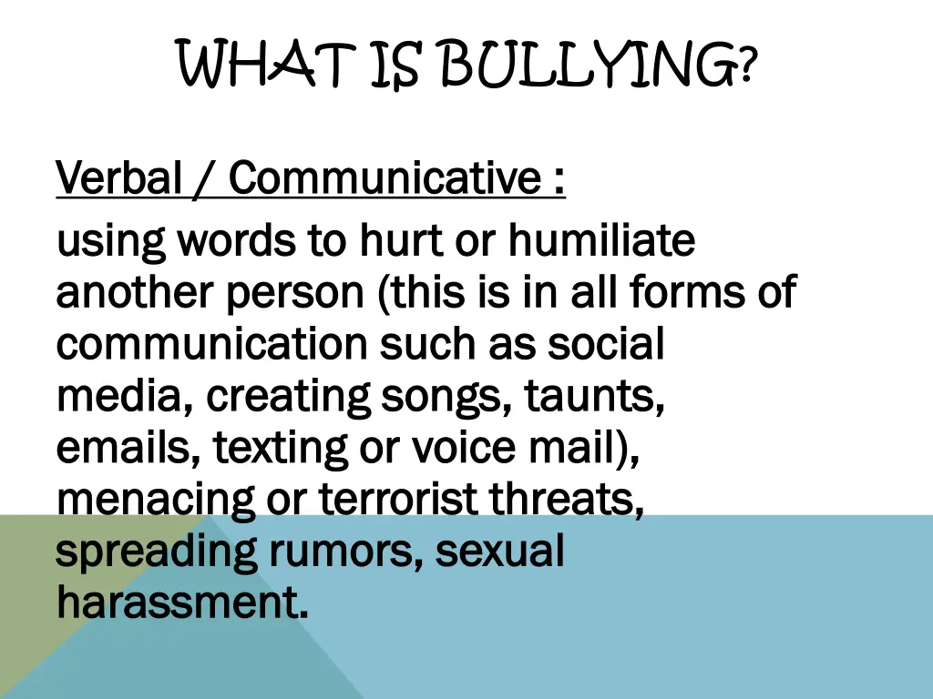 what is bullying 2