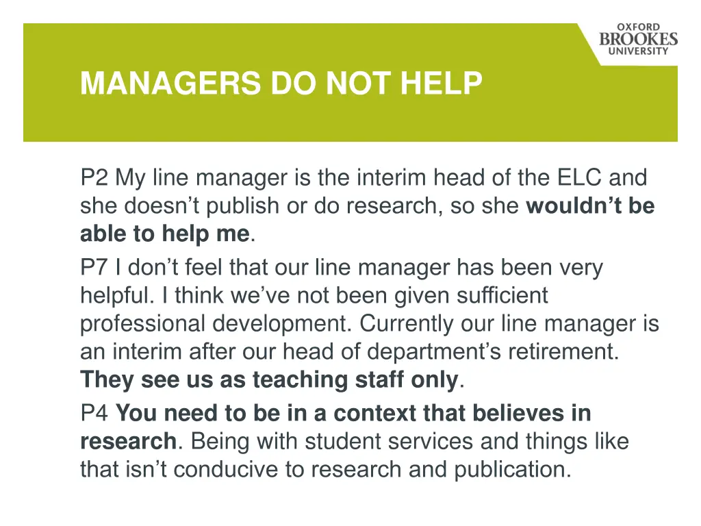 managers do not help