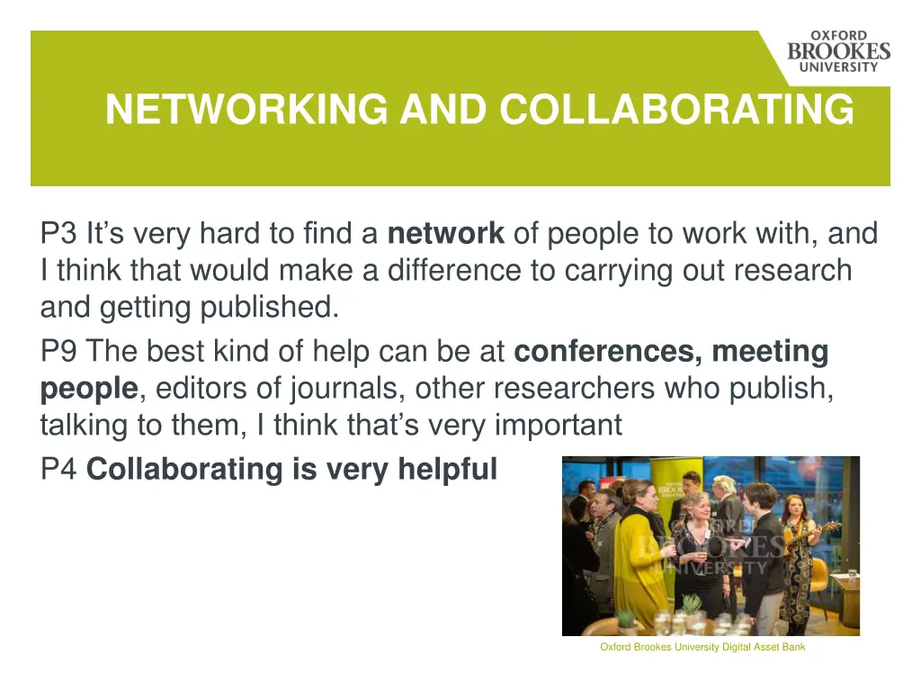 networking and collaborating