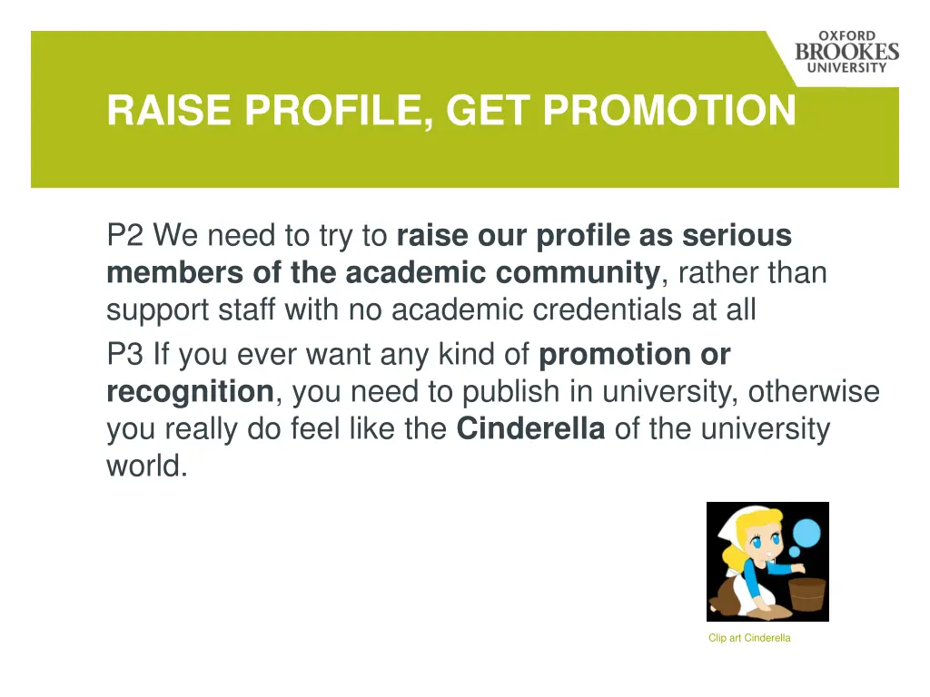 raise profile get promotion