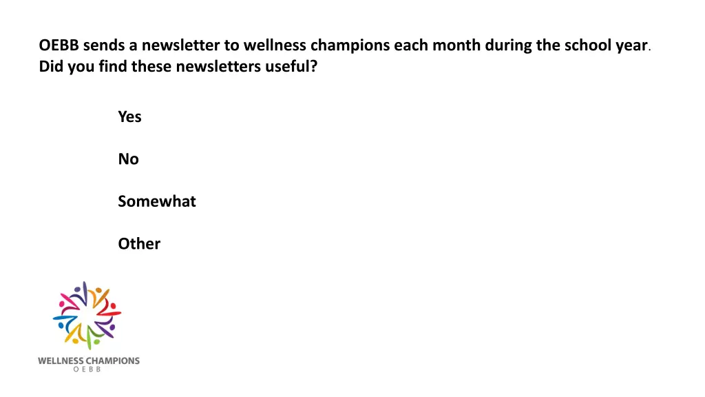 oebb sends a newsletter to wellness champions