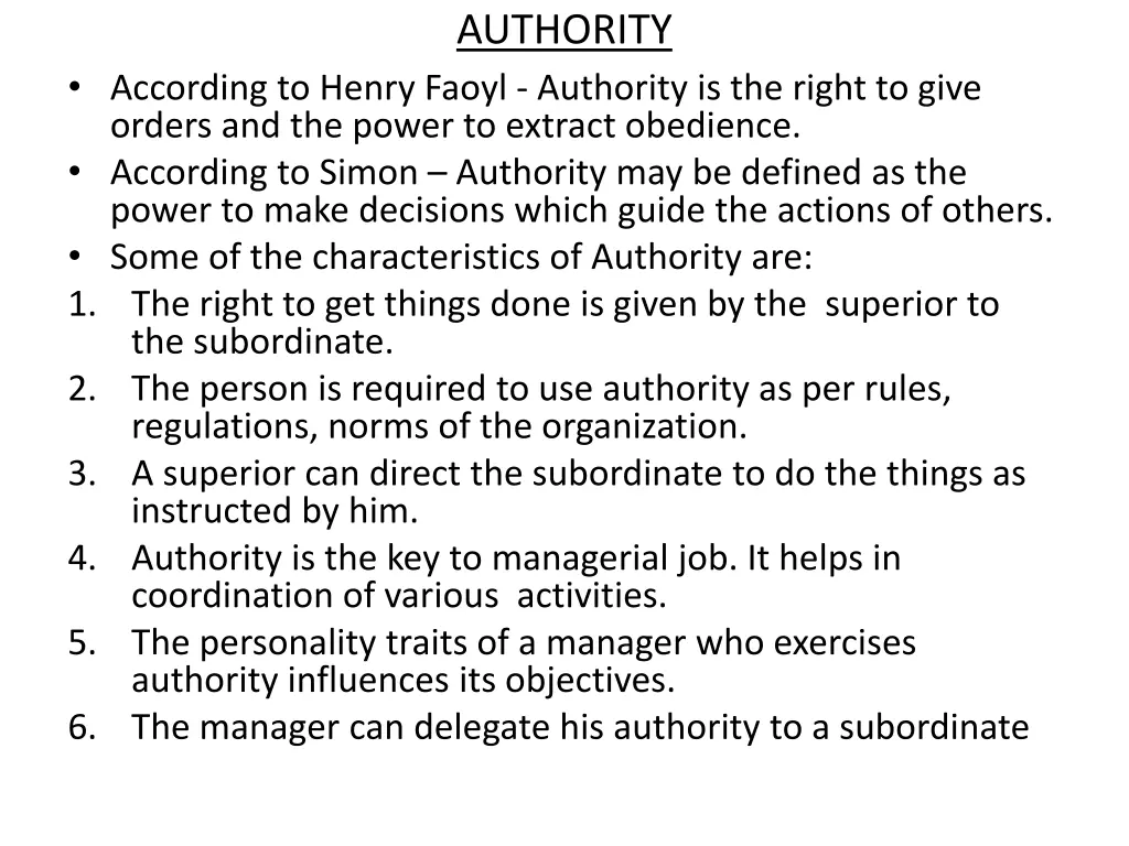 authority