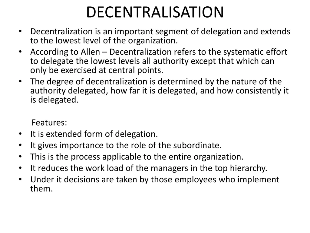 decentralisation decentralization is an important