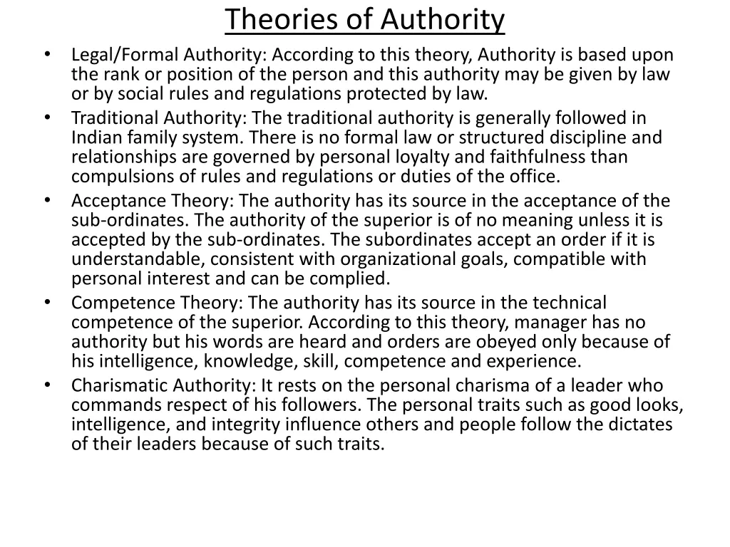 theories of authority