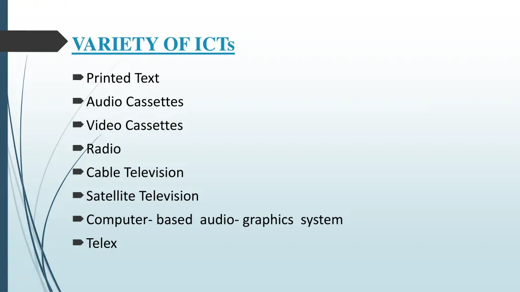 variety of icts