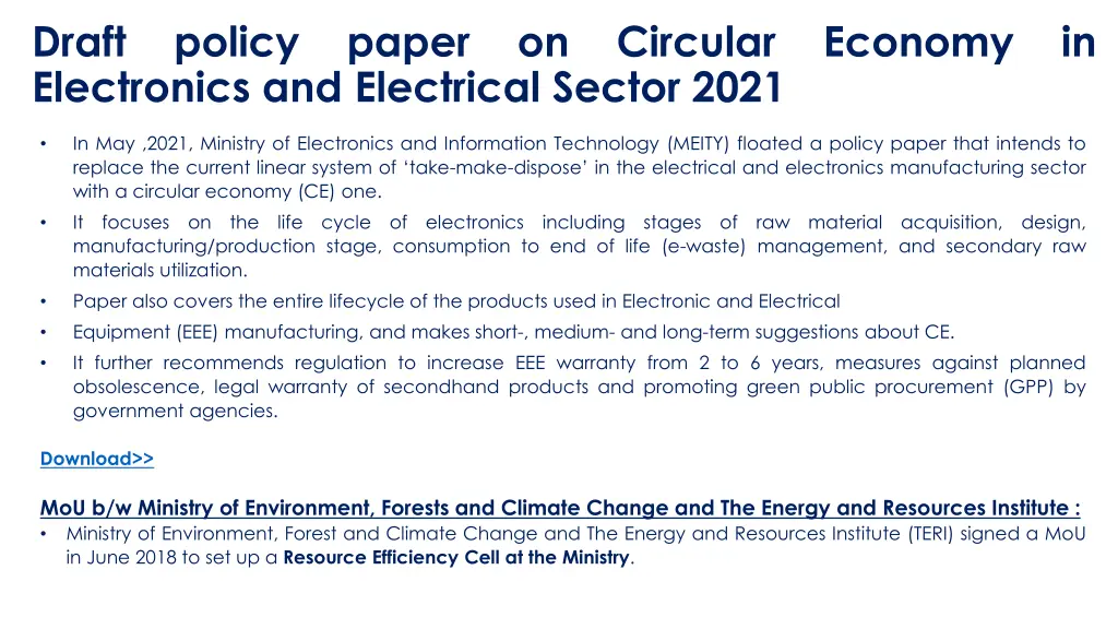 draft policy paper on circular economy