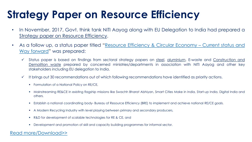 strategy paper on resource efficiency