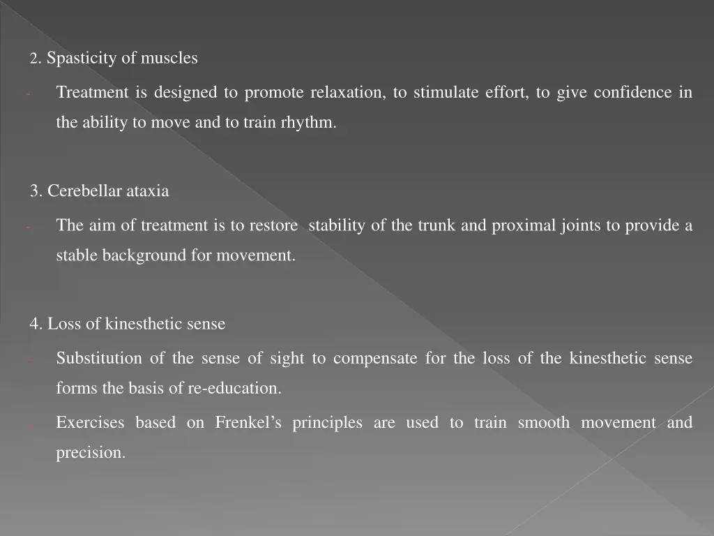 2 spasticity of muscles