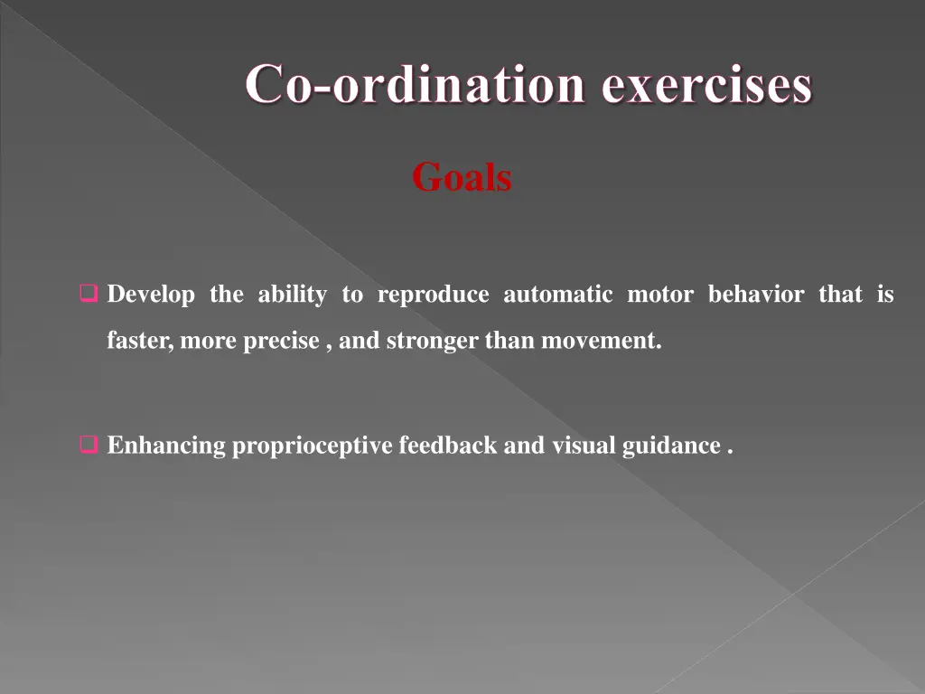 co ordination exercises