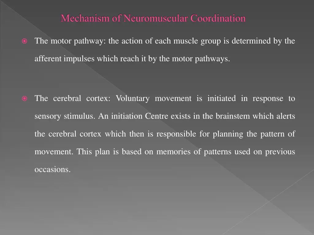 mechanism of neuromuscular coordination