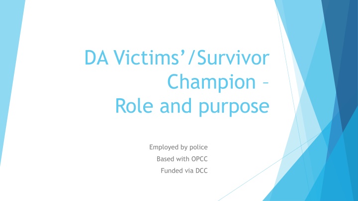 da victims survivor champion role and purpose