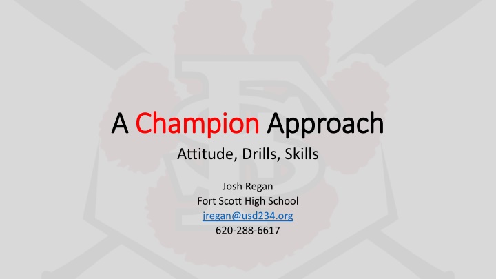 a a champion champion approach attitude drills